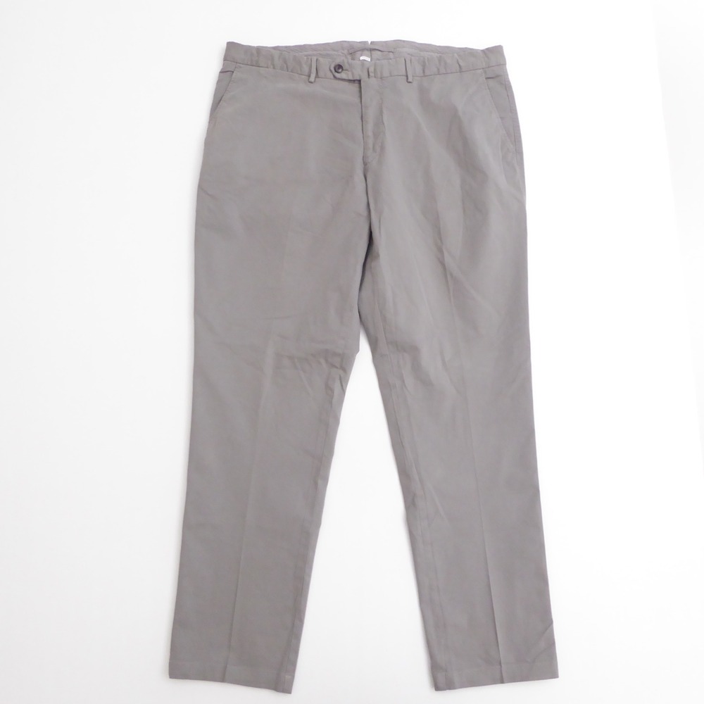 Suitsupply Mens Porto Novo Chino Pants Gray Cotton Stretch Size 40 (38x30)
